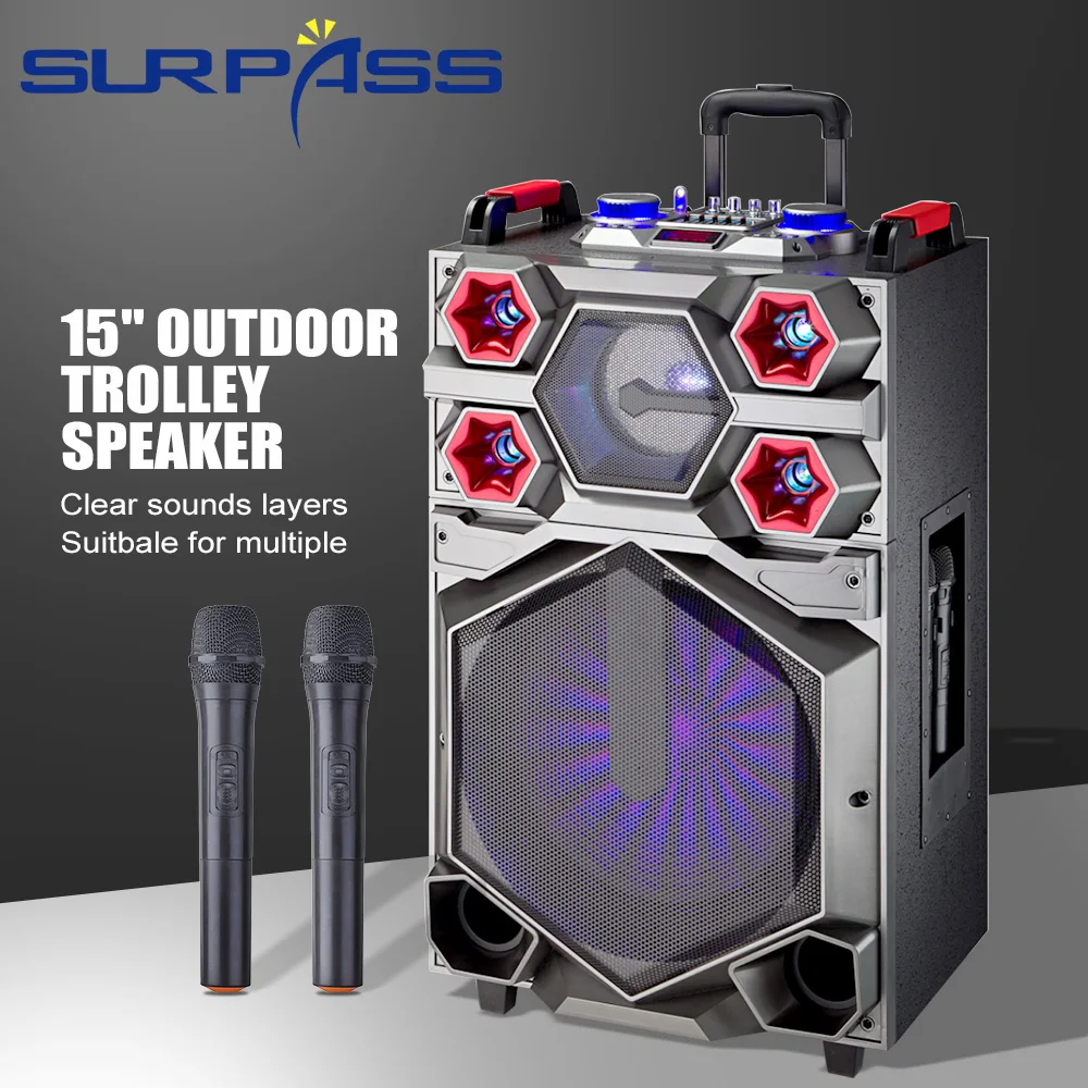 Bluetooth динамик Караоке Портативный открытый большой мощности 400 Вт DJ Hi Fi