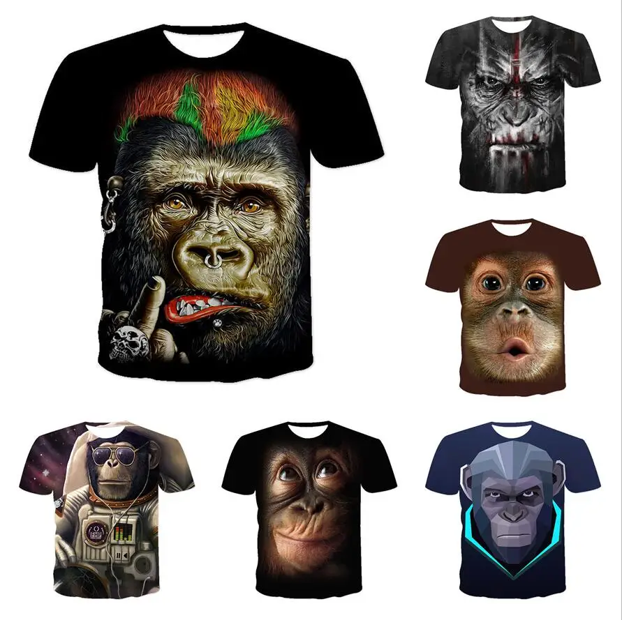

Summer Top Streetwear Tops T-shirt Men T Shirt Hip Hop Polyester O-Neck Animal Free Shipping XXS-6XL