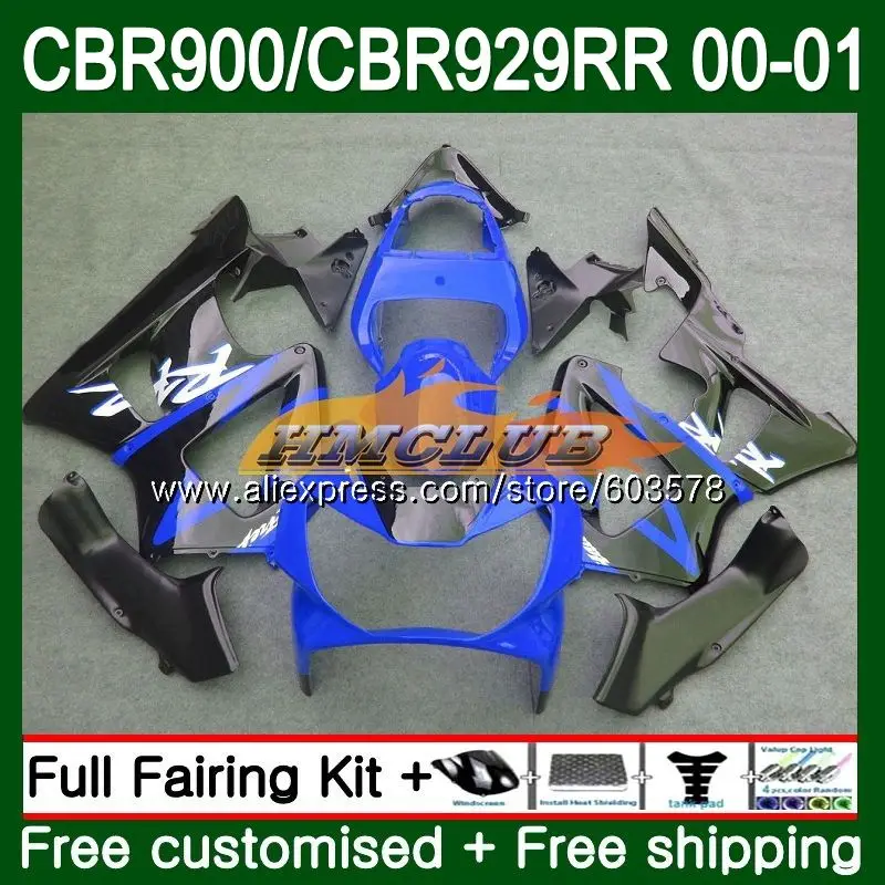 

Body For HONDA CBR900 RR CBR 929RR CBR 929 RR 2000 2001 77CL.11 CBR 900RR CBR900RR CBR929 RR CBR929RR 00 01 Fairing Stock blue