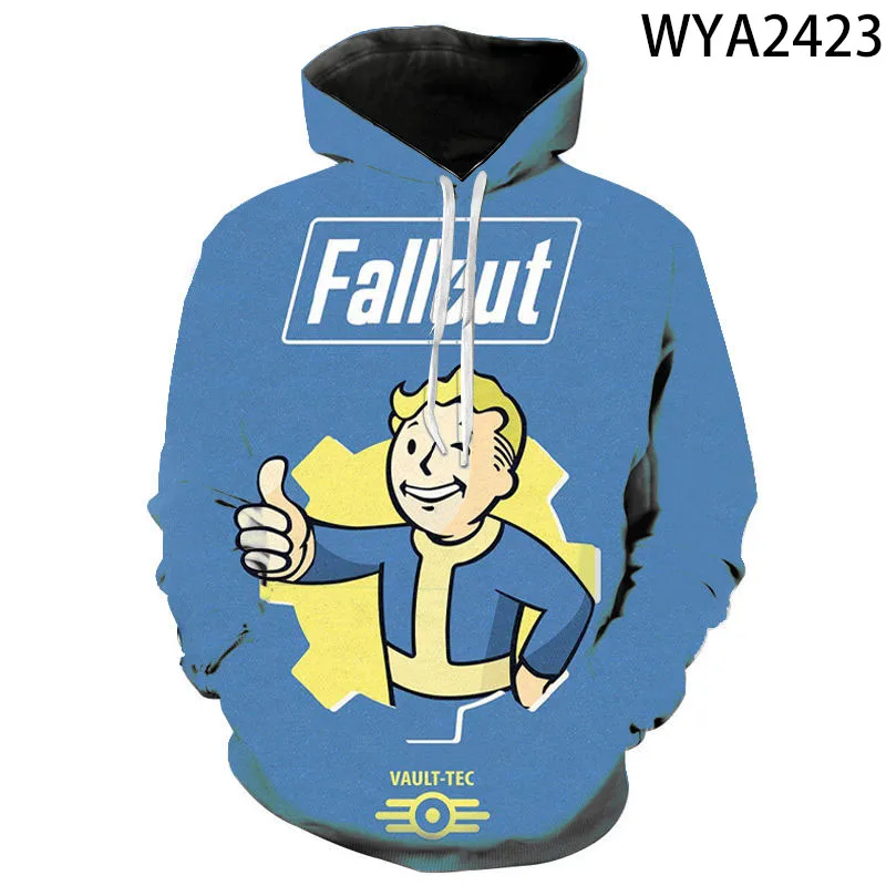 Худи для видеоигр Fallout 76 2 3 4 мужчин и женщин модные повседневные свитшоты Vault Tec