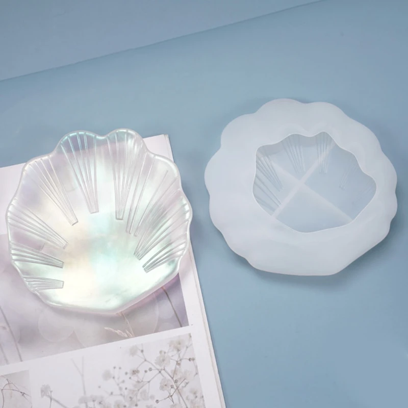 

С украшением в виде кристаллов эпоксидная смола, форма в виде ракушки тарелка литья силиконовая форма «сделай сам» ремесла Ювелирные украш...