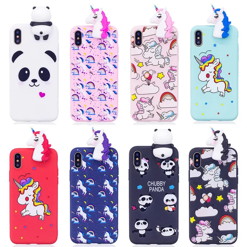 LAPOPNUT for Samsung Galaxy S20 Ultra S10 S10e Note 8 S9 Plus S8 S7 Edge 3D Cartoon Soft TPU Back Cover Non-Slip Shockproof Case |