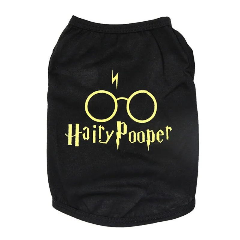 

Spring Summer Cotton Breathable Sleeveless Vest Pet Costume Dogs Cat Clothes Vest Black Simple T-shirt Pet Dog Vests