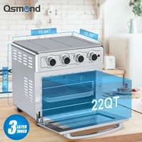 osmond new air oven 21l22qt 1700w healthy cooking electric air fryer oven led rotation button 7 in 1 multi function air fryer
