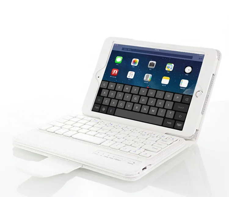 White Чехол для Xiaomi Mi Pad 4 Plus 10," чехол Беспроводная bluetooth-клавиатура PU кожаный чехол-подставка для Xiaomi Mi Pad4 Plus защитный чехол - Цвет: White