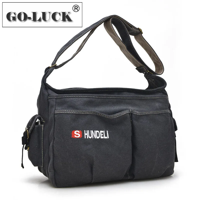 Модная холщовая мужская сумка мессенджер большой емкости мужские сумки через