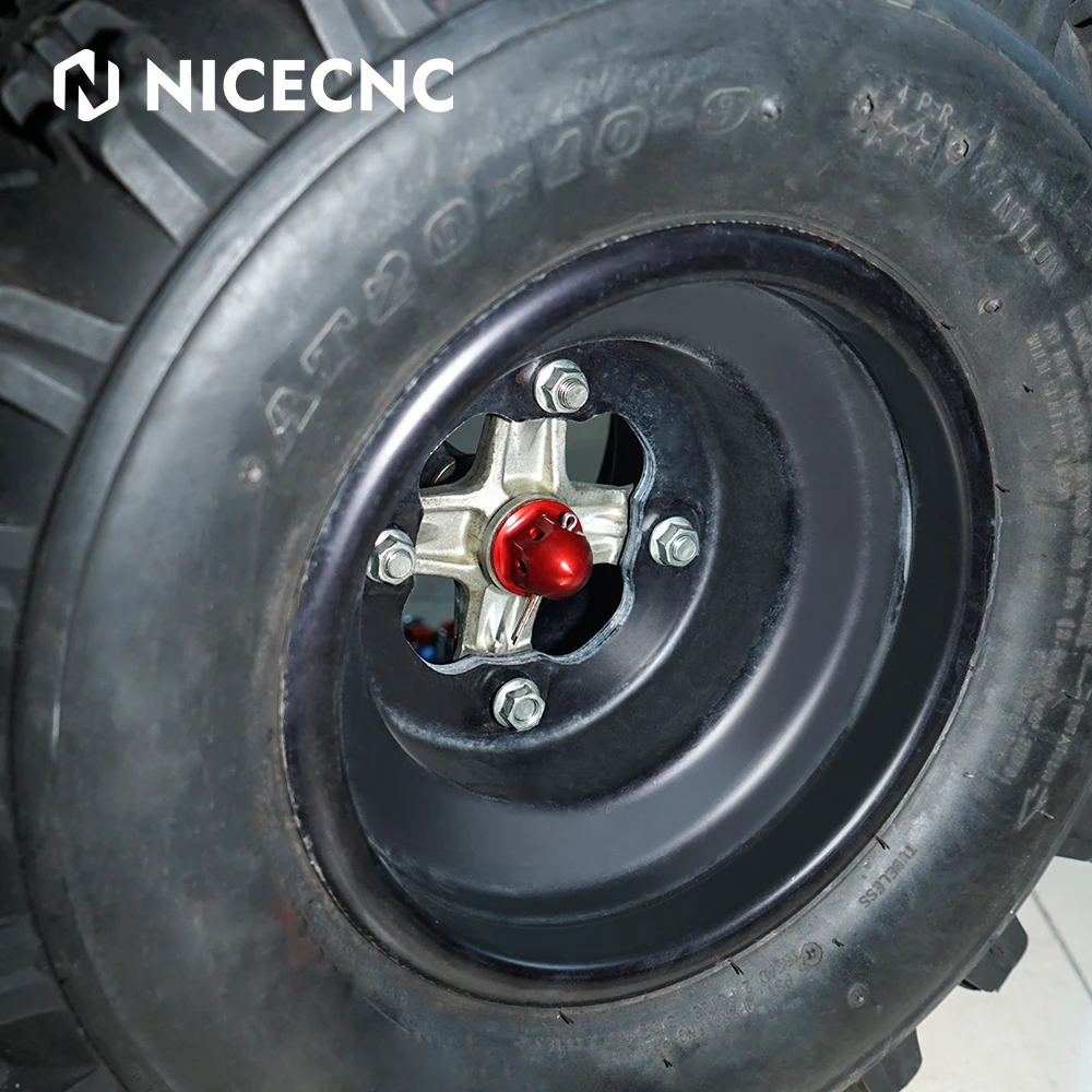 Передние гайки шпинделя NICECNC ATV осевая гайка для YAMAHA Raptor 700 2007 700R WOLVERINE 350 450 YFZ 450R 2009
