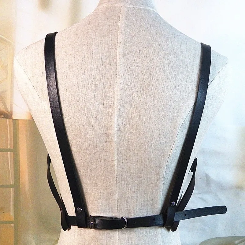 Женский укороченный топ-бюстье COLEMJE готический топ из искусственной кожи с