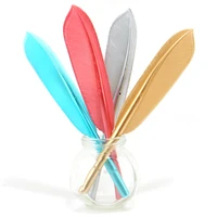 4pcslot feather pens ballpoint pen writing for school supplies stationery cute kawaii pen stationery ball point pens