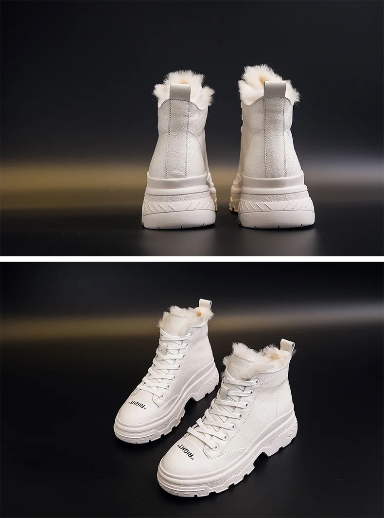 Women Boots Soft Genuine Leather Outdoor Shoes Motorcycle Street Outdoor Style Girls High Tube Boots Women Shoes Snow Boot