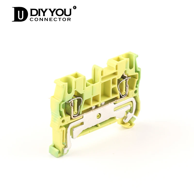 1 шт. ST-1.5PE din-рейка Безвинтовые заземляющие клеммные блоки соединители возвратный