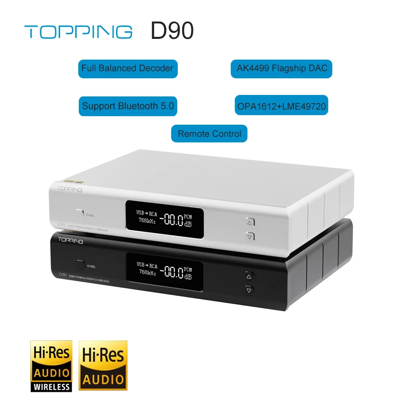 TOPPING D90 AK4499 DSD512 Bluetooth 5 0 USB ЦАП с поддержкой LDAC полностью сбалансированный