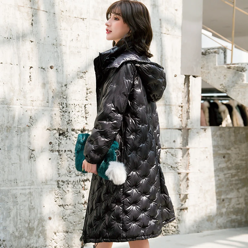 Женская зимняя куртка длинное пальто женская толстая теплая одежда 2020 Корейская
