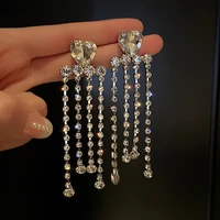 2021 new luxury famous brand fashion baroque tassels rhinestone drop earrings dangle earrings for women party gift