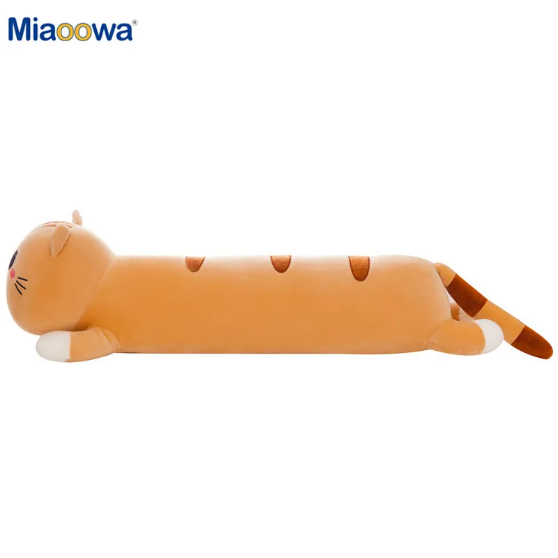 Мягкая длинная подушка с котом 130 см мягкая плюшевая игрушка набивная офисная