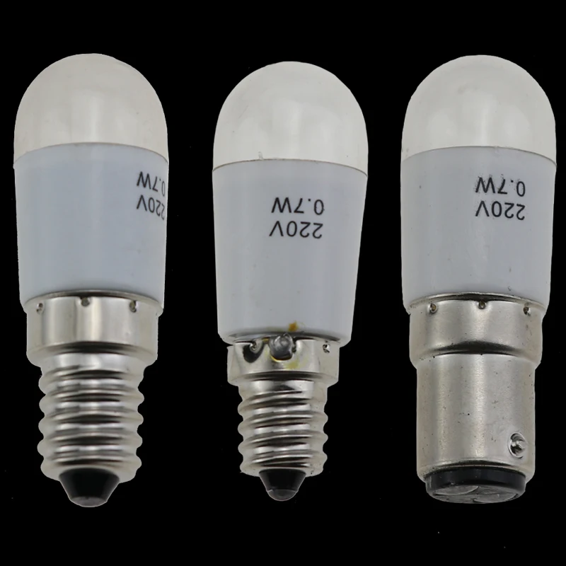 LED light bulbs for singer home sewing machine 0.7W 220 volt Push type LEDE14