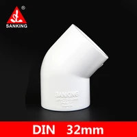 sanking upvc 32mm 45 degree elbow pvc connector water pipe joint aquarium parts garden irrigation adapter