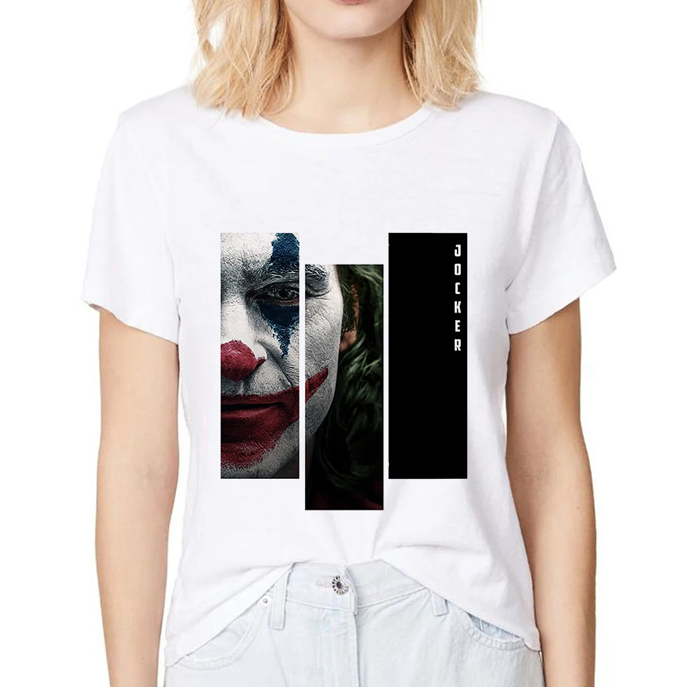 Женская футболка классная белая с принтом Хоакина Феникса Новинка лета 2019 |