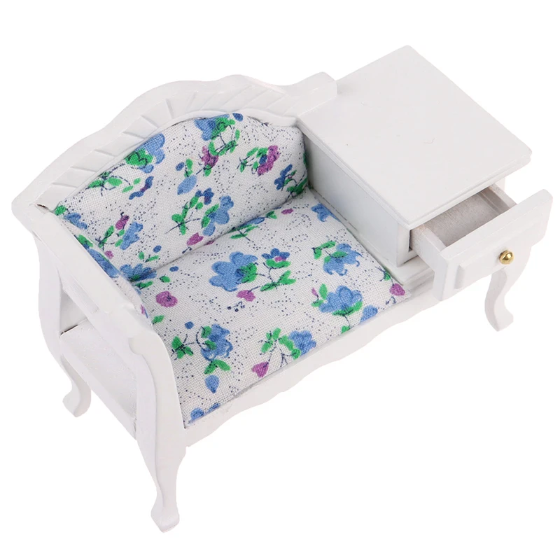 

Mini Model With Coffee Sofa With Drawer Cabinet Pretend Play 1:12 Dollhouse Furniture Toy For Girls Gifts Children Decoration