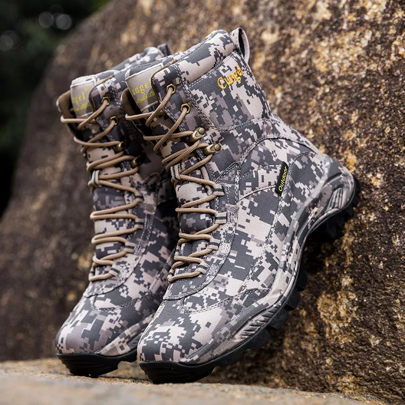 Hiking shoes military boots camouflage outdoor men's boots waterproof boots Hunting Boots Classics Style