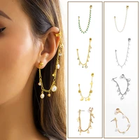 23 styles womens tassel stud earrings elegant imitation pearl sequin butterfly metal earrings one piece