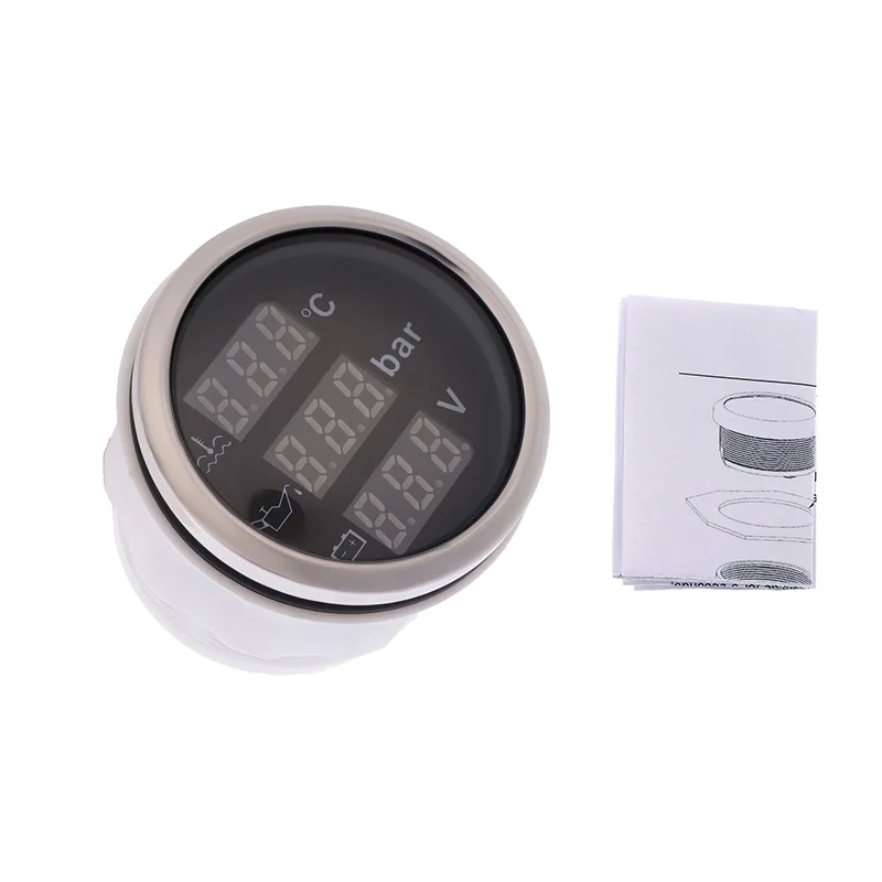 3 в 1 цифровой Температура воды метр 0 10 бар масла Давление датчик с NPT 1/8 M10x1