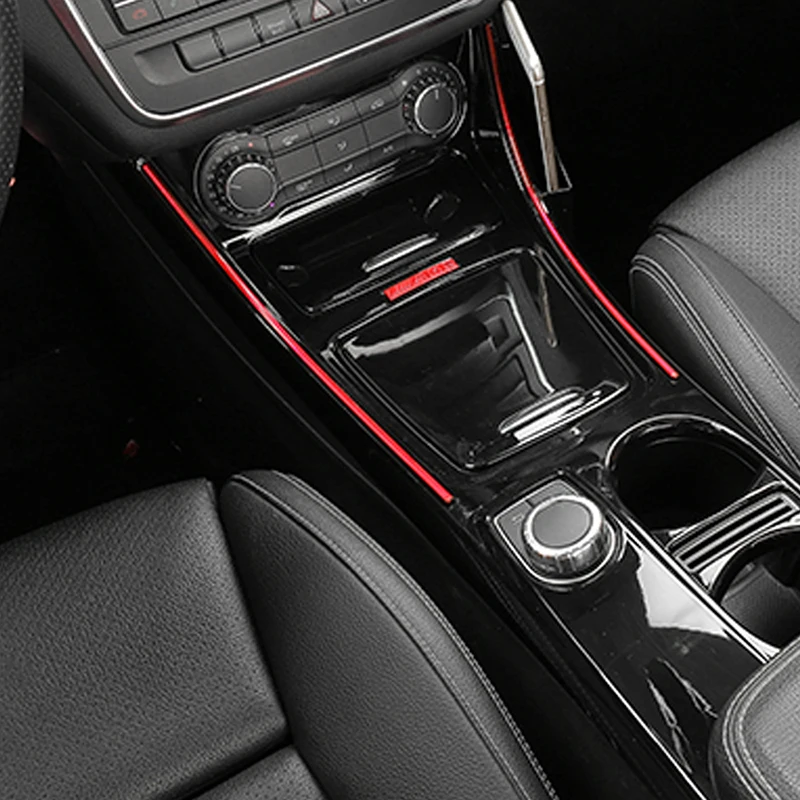 Карманго для Mercedes Benz A Class GLA CLA W176 Автомобильный держатель для чашки из углеродного волокна Панель рамка накладка наклейка интерьерные аксессуары