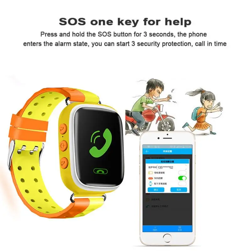 Защита от потери для детей водонепроницаемый GPS трекер SOS детский сенсорный экран