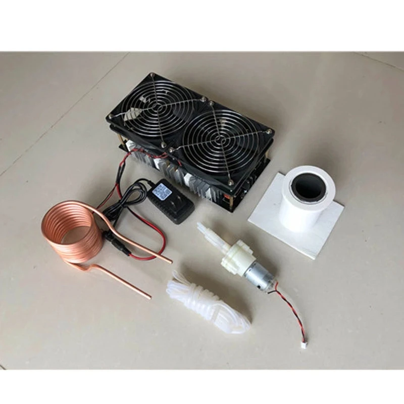 

2500W ZVS High frequency Heating Machine Induction Heating Board Module Flyback Driver Heater+Coil+Dual fan+Crucible+Pump