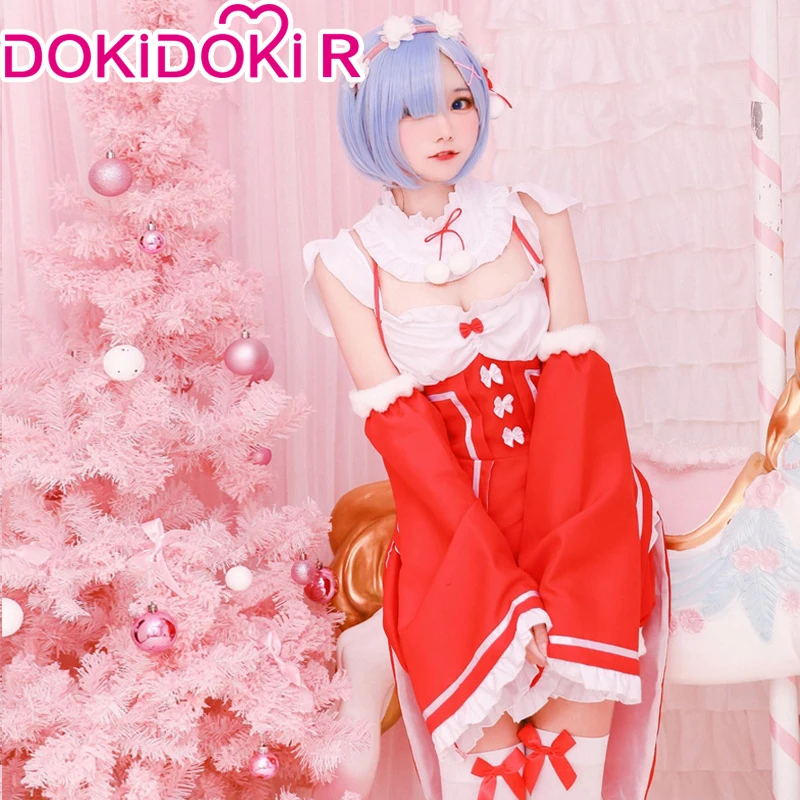 DokiDoki аниме Re Life In A другой мир от Zero Rem косплей костюм женщина Рождественский