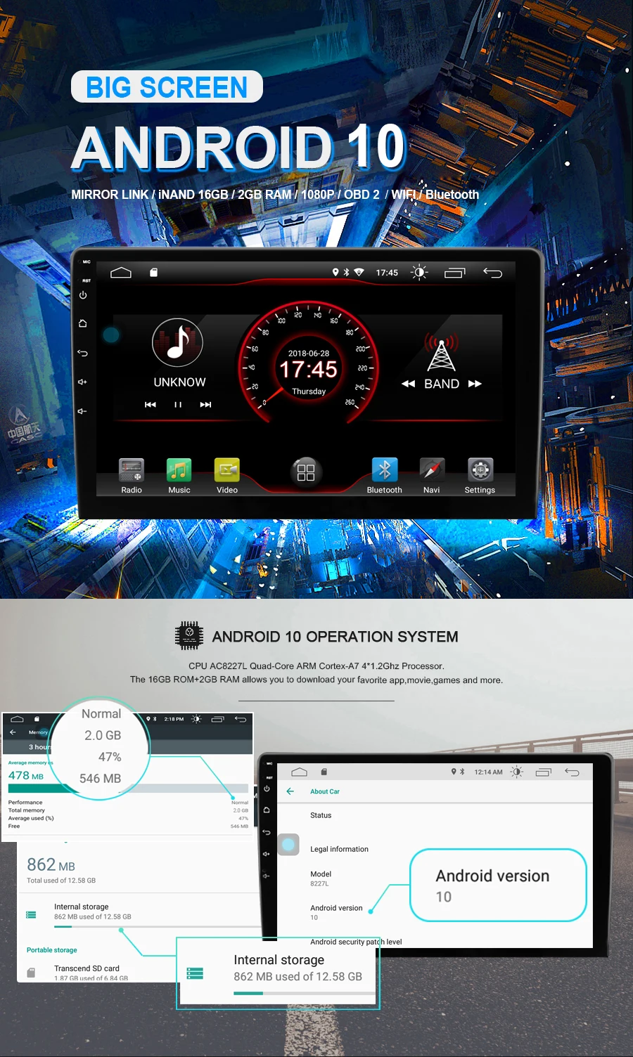 Новое поступление 9 дюймов Android 10,0 Автомобильный gps для Ford S-MAX 2009 Автомобильный Радио автомобильный мультимедийный 1080P магнитофон bluetooth навигация