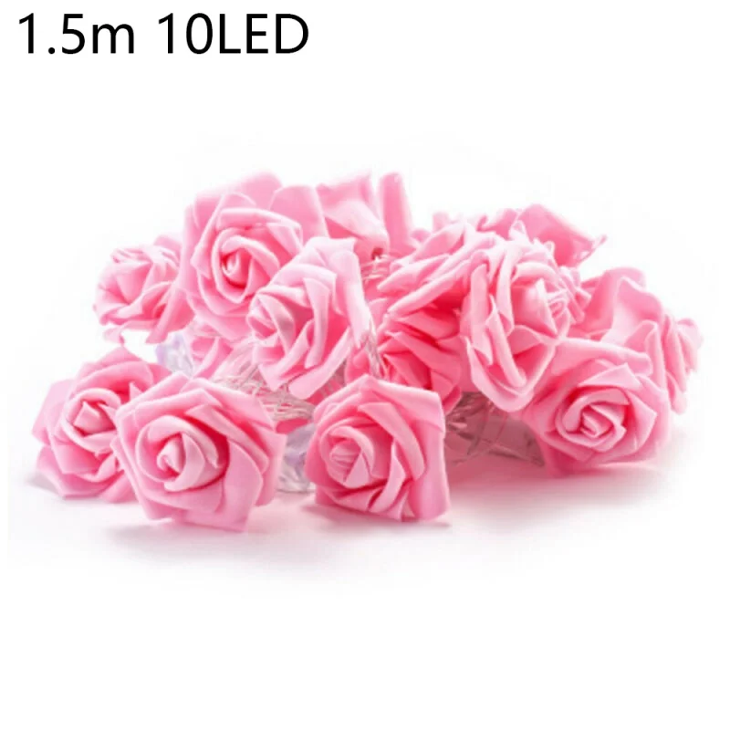 

PE Foam Rose Lamp String LED Decorative Lamp Wedding Christmas Party Scene Costumes Warm White Light