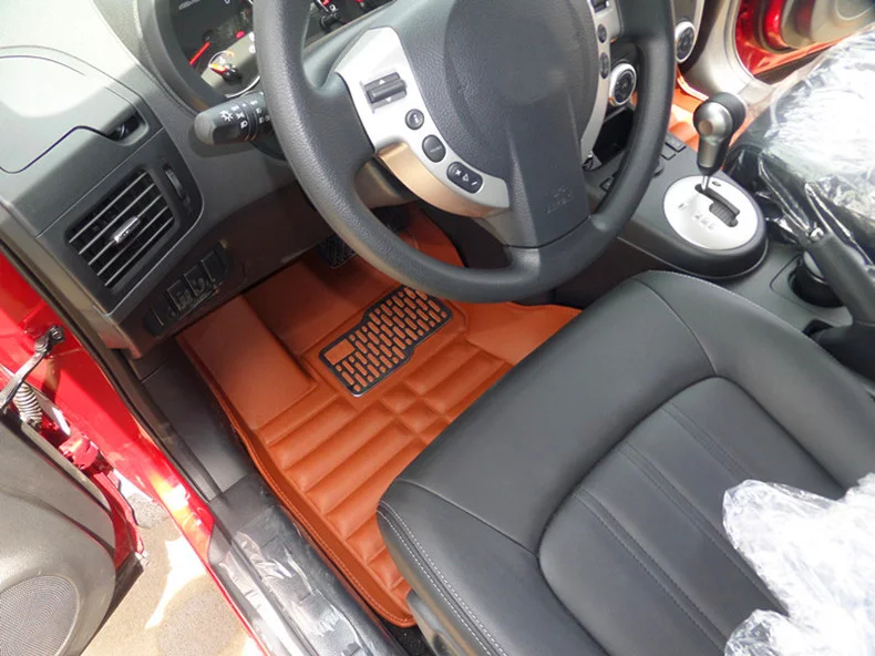 Lsrtw2017 кожаные автомобильные коврики для nissan x trail t31 2007 2008 2009 2010 2011 2012 2013 внутренний ковер ноги автомат
