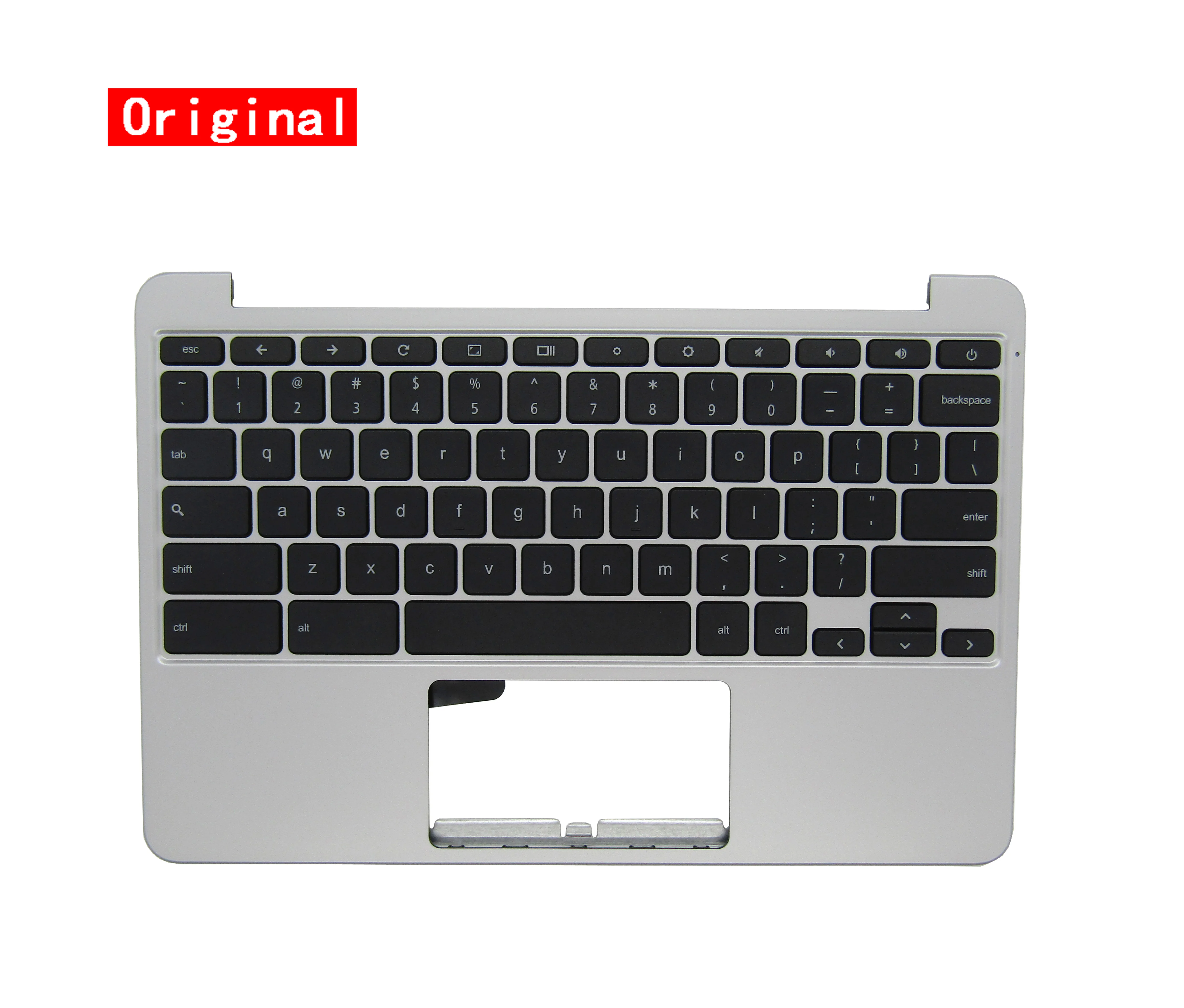 

NEW US Keyboard For Asus C201PA DS01 Laptop Palmrest Upper Cover Silver