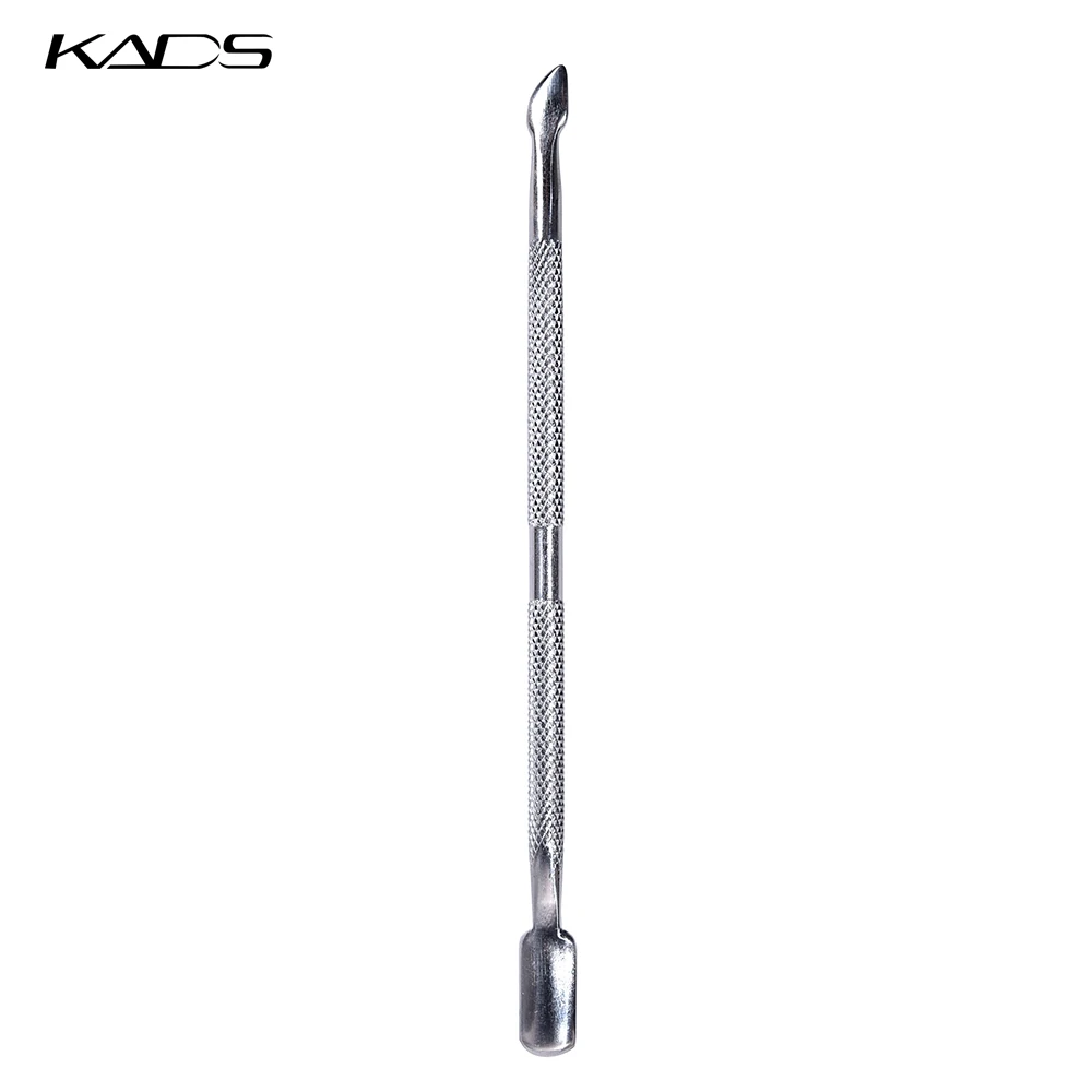 KADS 1 шт./лот Нержавеющей Стали Кутикулы Pusher Остатки Remover Кожи Ногтей Маникюр