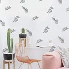 Мультяшные дикие цветы, ветки, листья, наклейка на стену для детской комнаты, милые цветы ручной работы, ветки, листья, наклейка на стену, виниловый Декор для спальни