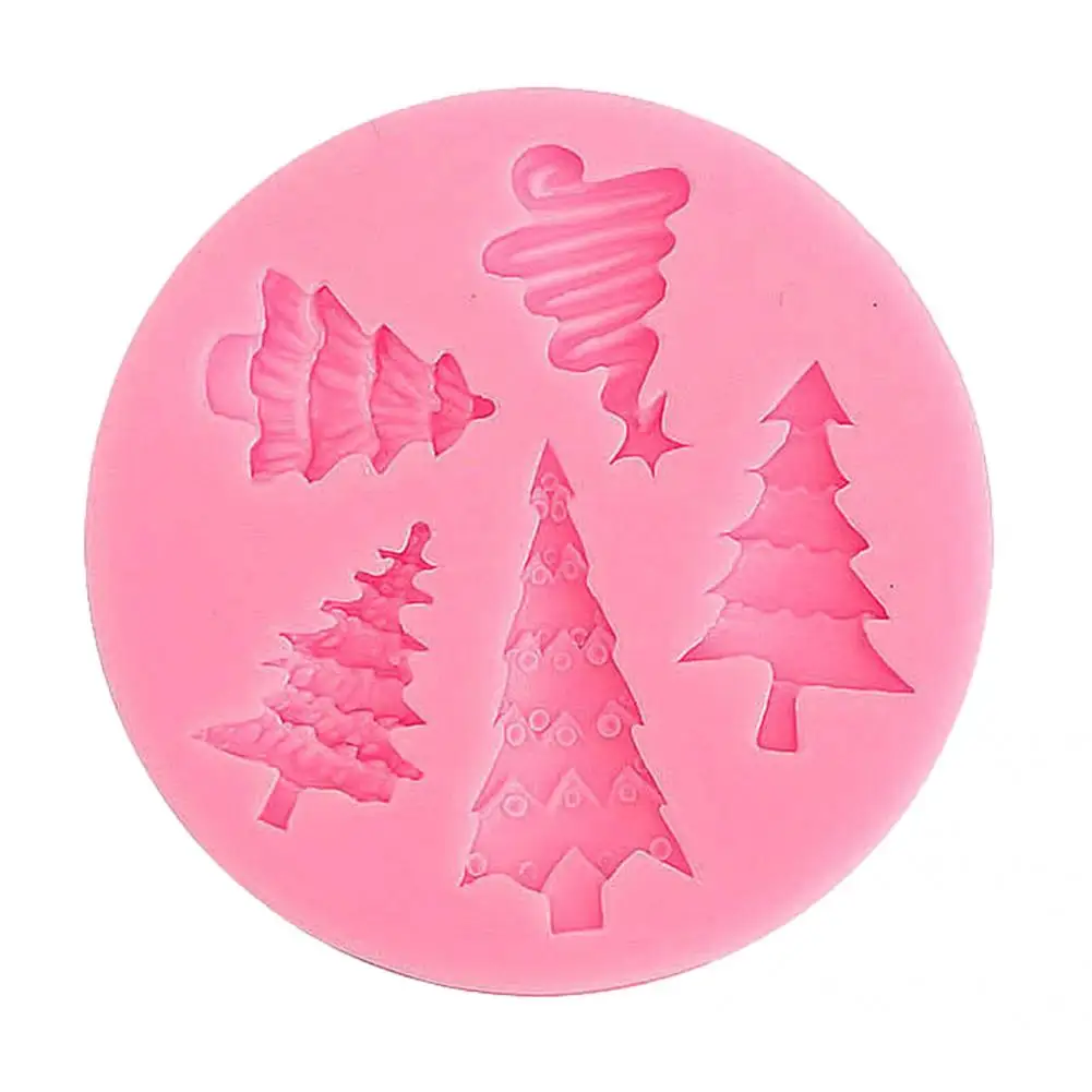 

5 Styles Excellent 3D Cake Fondant Baking Mold Practical Cake Mold Multi-function for Dorm