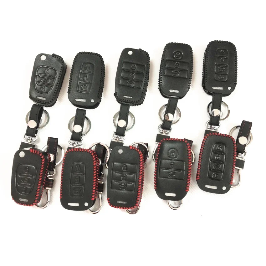 

Leather key chain ring cover case holder for KIA Ceed K3 K4 K5 Sportage R QL KX5 Sorento KX3 KS3 RIO Cerato Optima Frote Soul