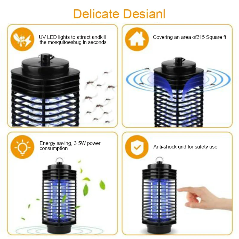 

Electric UV Mosquito Fly Bug Insect Killer Trap Lamp Home Bedroom Mosquito Light BDF99