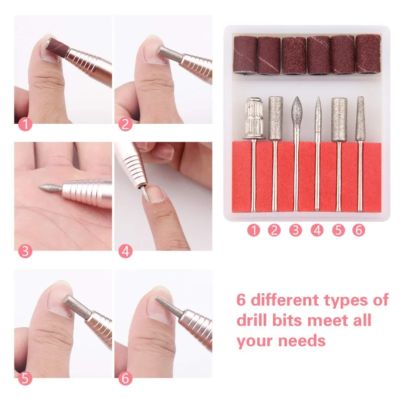 

Professional Electric Nail Drill Machine Kit Manicure Nail Art Pen Pedicure Nail File Nail Art Tools Kit H