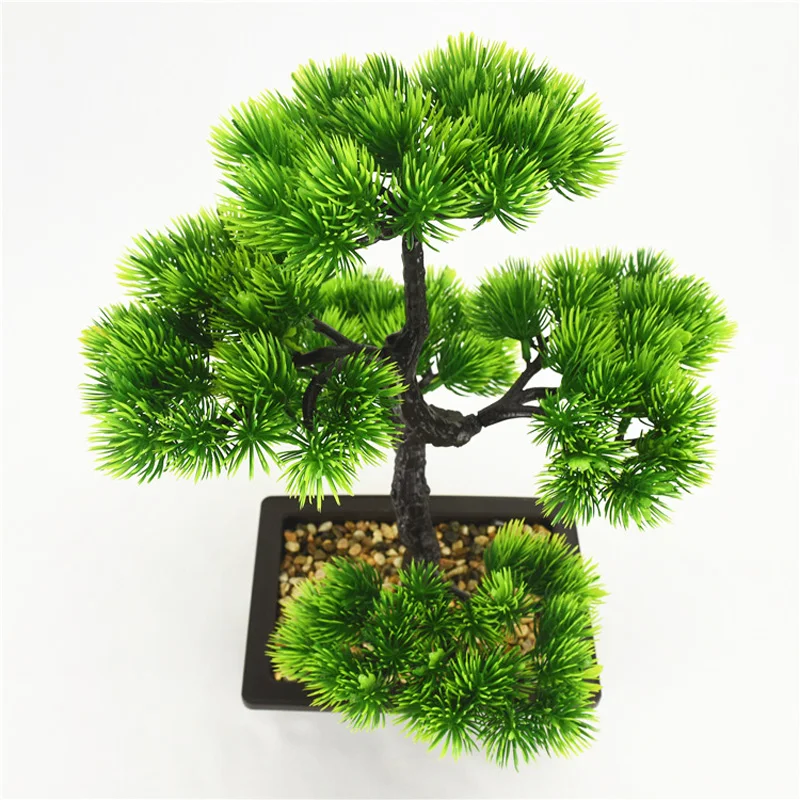 40 см 5 вилок Большая искусственная сосна бонсай пластиковое дерево в горшке