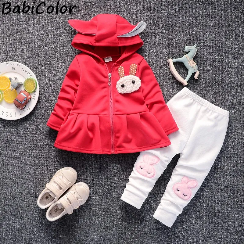 

BabiColor newborn baby girls spring autumn clothing set toddler coat+pants 2pcs casual sport suits for girls infant tracksuits
