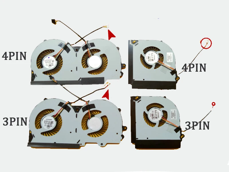 

New Original Laptop CPU GPU Cooling Fan For Clevo P950 P950HR P950ER T97 T96E T800 Z7-KP7G2 CPU GPU Heatsink FAN