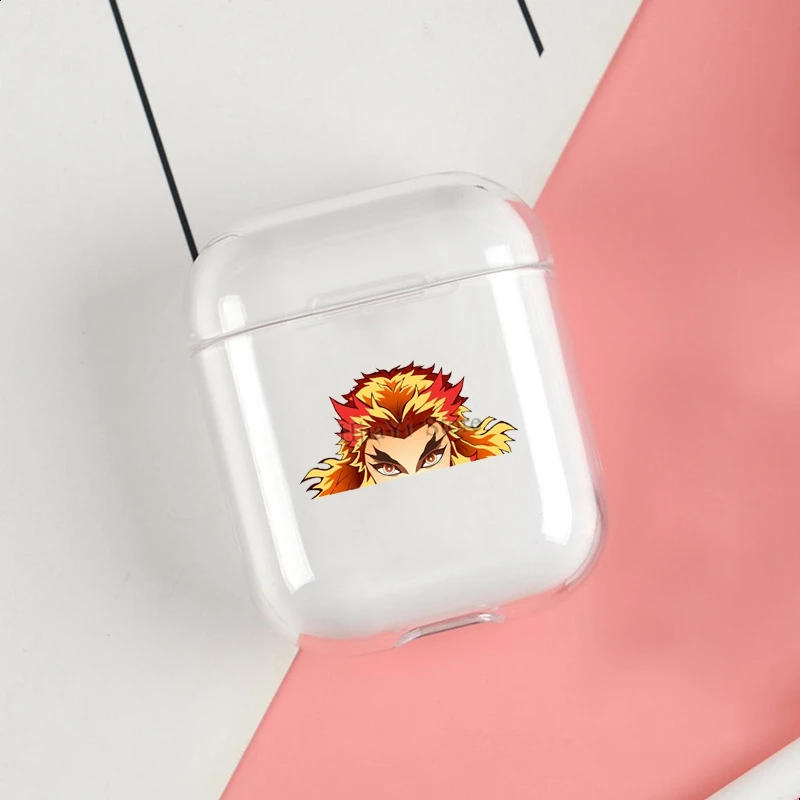 

Kyoujurou Rengoku Peeker Demon Slayer Clear Cases For Apple Airpods 1 2 Earphone Bluetooth Wireless Cover For Airpods 2 1 Coque
