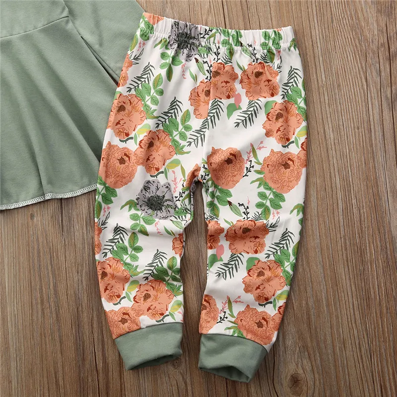 Одежда для маленьких девочек пуловер с длинными рукавами и круглым вырезом