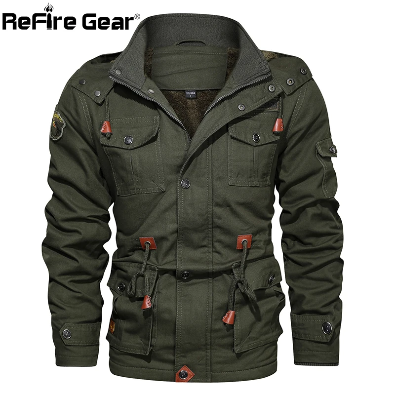 ReFire Gear зимние толстые теплые Тактические Куртки мужские армейские худи милитари