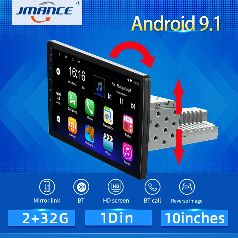 Мультимедийная магнитола JMANCE мультимедийная стерео система на Android 9 1 с 10 &quotGPS 2