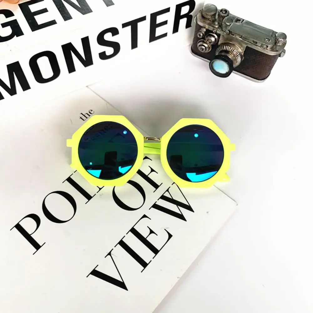 Модные Светоотражающие детские солнцезащитные очки для улицы красочные Uv400