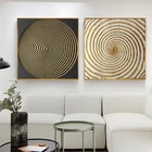 Плакаты и принты на холсте, квадратные, черные и золотые