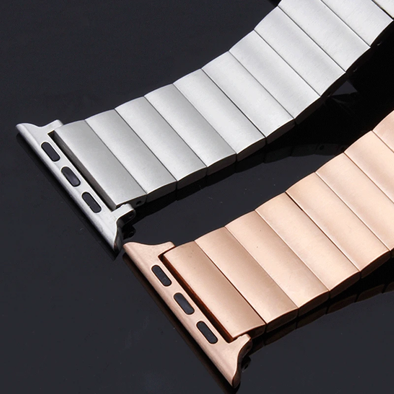 

Stainless steel watchband silver black golden rose gold wristband for men and women suitable for Apple iwatch1/2/3/4